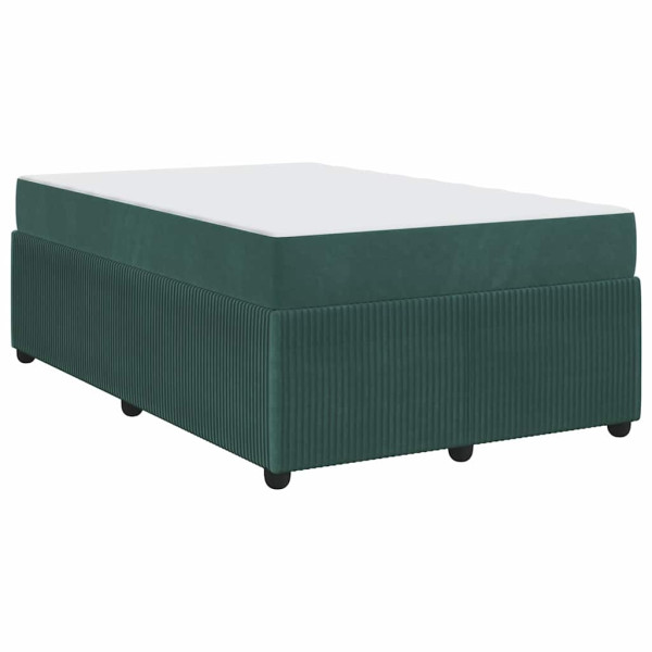 Estrutura de cama com colchão Verde-escuro 120 x 190 cm Veludo M 2