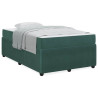 Estrutura de cama com colchão Verde-escuro 120 x 190 cm Veludo 4