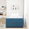 Estrutura de cama com colchão Outros Azul 120 x 190 cm Veludo 5