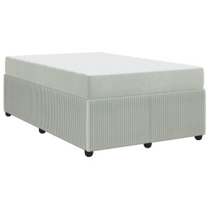 Estrutura de cama com colchão Cinzento-claro 120 x 200 cm H