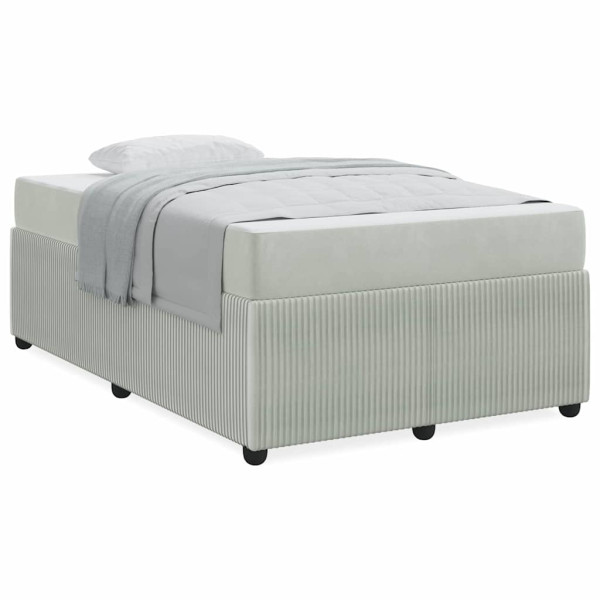 Estrutura de cama com colchão Cinzento-claro 120 x 200 cm M 4