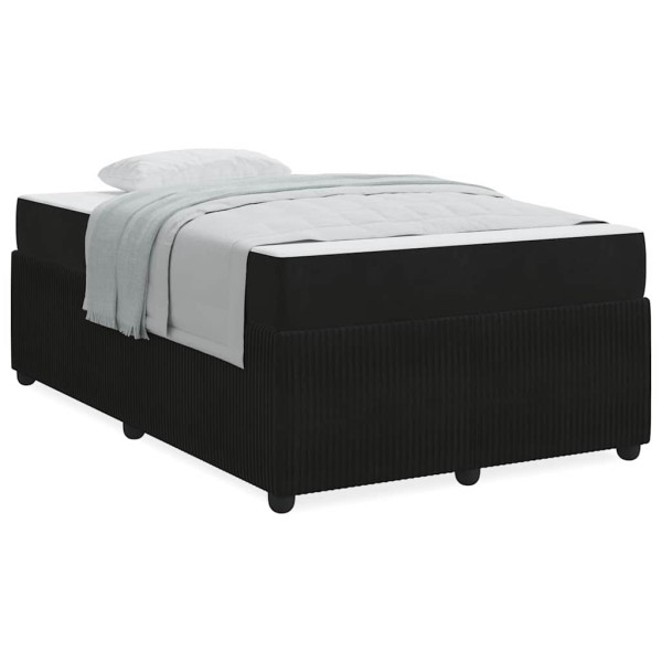 Estrutura de cama com colchão Outros Preto 120 x 200 cm Veludo M 4