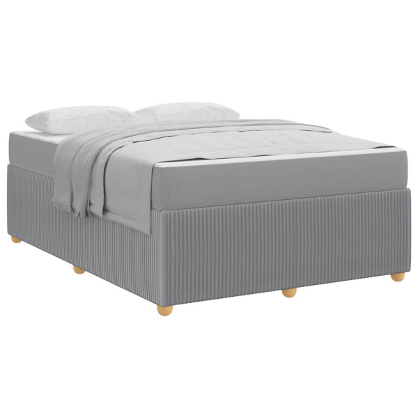 Estrutura da Cama Outros Cinzento-claro 140 x 200 cm tecido M 3
