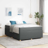 Estrutura da Cama Outros Cinzento escuro 140 x 200 cm tecido 1