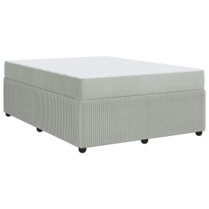 Estrutura de cama com colchão Cinzento-claro 140 x 200 cm H