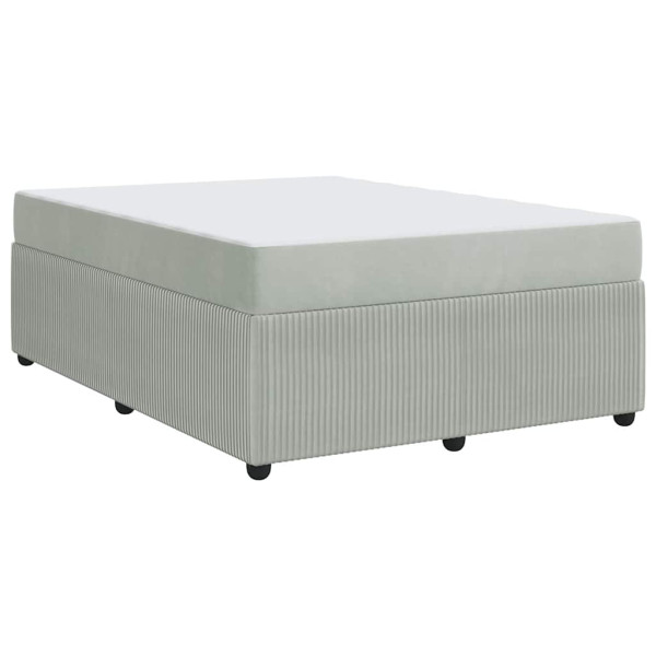 Estrutura de cama com colchão Cinzento-claro 140 x 200 cm M 2