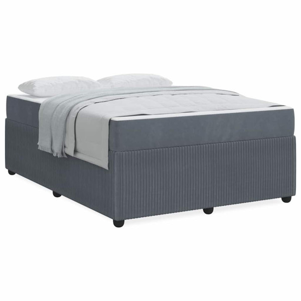 Estrutura de cama com colchão Cinzento escuro 140 x 200 cm M 4