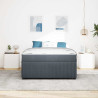 Estrutura de cama com colchão Cinzento escuro 140 x 200 cm 5