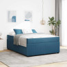 Estrutura de cama com colchão Outros Azul 140 x 200 cm Veludo 1