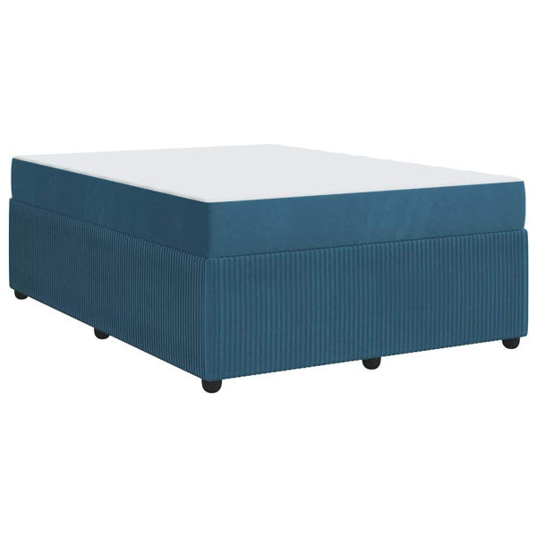 Estrutura de cama com colchão Outros Azul 140 x 200 cm Veludo M 2