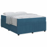 Estrutura de cama com colchão Outros Azul 140 x 200 cm Veludo 4