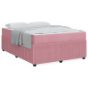 Estrutura de cama com colchão Outros Rosa 140 x 200 cm Veludo 4