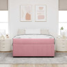 Estructura de cama con colchón Rosa 140 x 200 cm Terciopelo 5