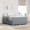 Estrutura da Cama Outros Cinzento-claro 160 x 200 cm tecido 1