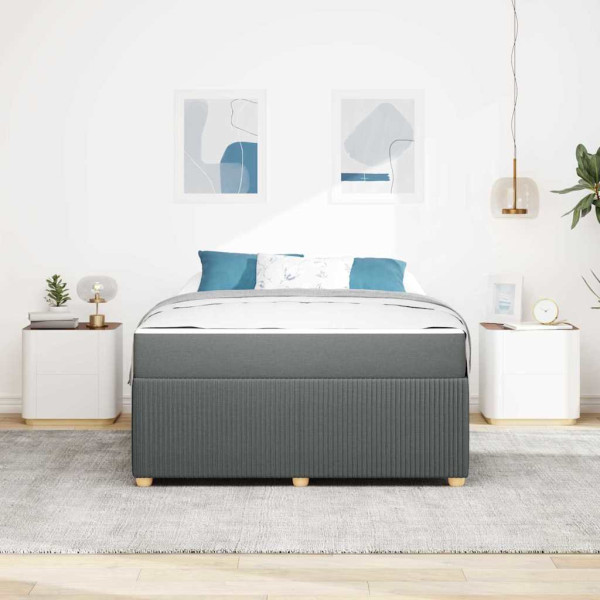 Estrutura da Cama Outros Cinzento escuro 160 x 200 cm tecido M 5