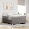 Estrutura da Cama Cinzento-acastanhado 160 x 200 cm tecido 1