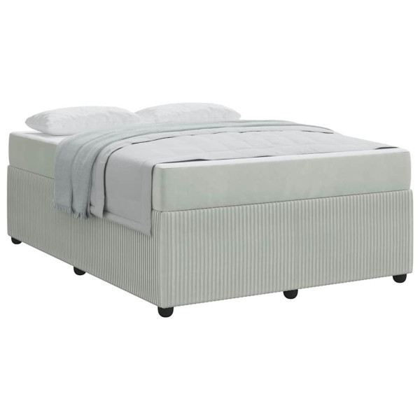 Estrutura de cama com colchão Cinzento-claro 160 x 200 cm M 3