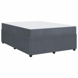 Estrutura de cama com colchão Cinzento escuro 160 x 200 cm H