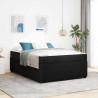 Estrutura de cama com colchão Outros Preto 160 x 200 cm Veludo 1