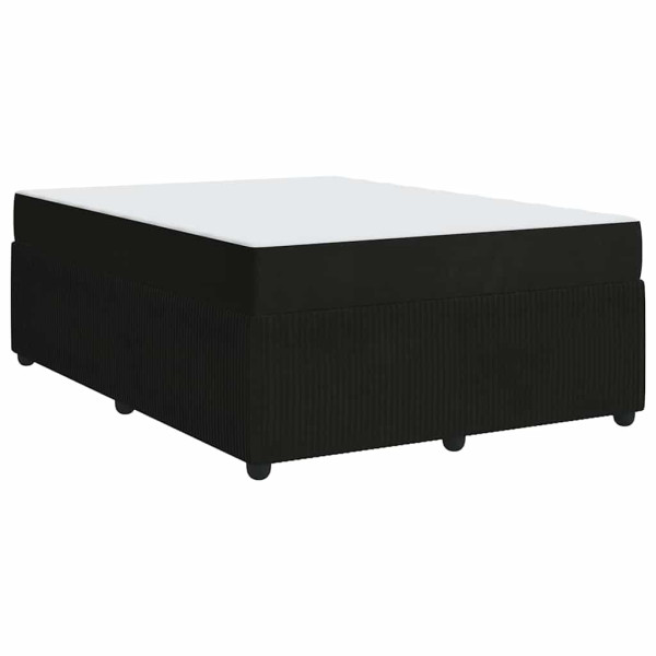 Estrutura de cama com colchão Outros Preto 160 x 200 cm Veludo M 2