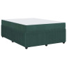 Estrutura de cama com colchão Verde-escuro 160 x 200 cm Veludo 2