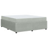 Estructura de cama con colchón Gris claro y blanco y gris claro 2