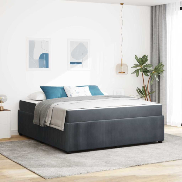 Estructura de cama con colchón Otro Gris oscuro 180 x 200 cm D