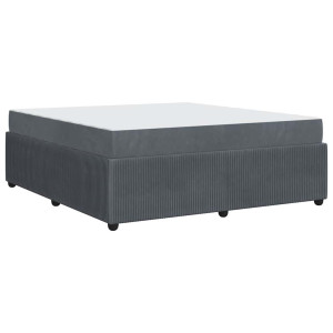 Estrutura de cama com colchão Cinzento escuro 180 x 200 cm H