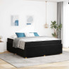 Estructura de cama con colchón Negro 180 x 200 cm Terciopelo 1