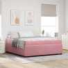 Estrutura de cama com colchão Outros Rosa 180 x 200 cm Veludo 1