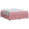 Estructura de cama con colchón Rosa 180 x 200 cm Terciopelo 4