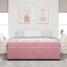 Estructura de cama con colchón Rosa 180 x 200 cm Terciopelo 5