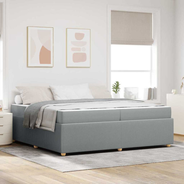 Estructura de cama Otro Gris claro 200 x 200 cm tela D