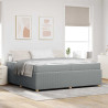 Estrutura da Cama Outros Cinzento-claro 200 x 200 cm tecido 1
