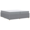 Estrutura da Cama Outros Cinzento-claro 200 x 200 cm tecido 2