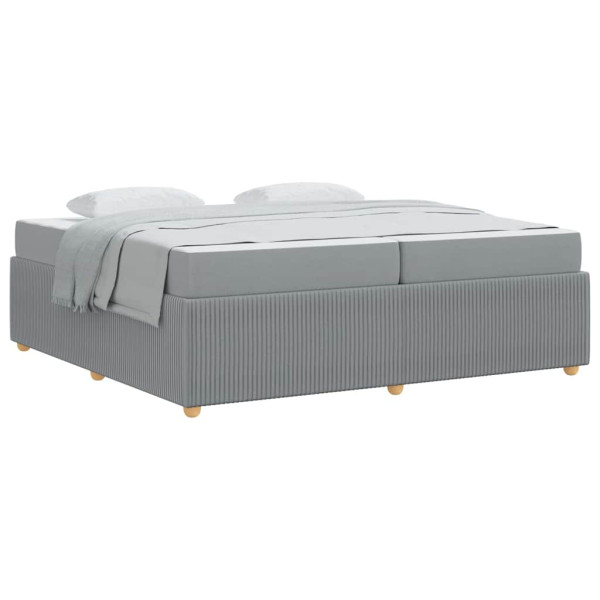 Estructura de cama Otro Gris claro 200 x 200 cm tela M 3