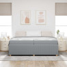 Estructura de cama Otro Gris claro 200 x 200 cm tela 5
