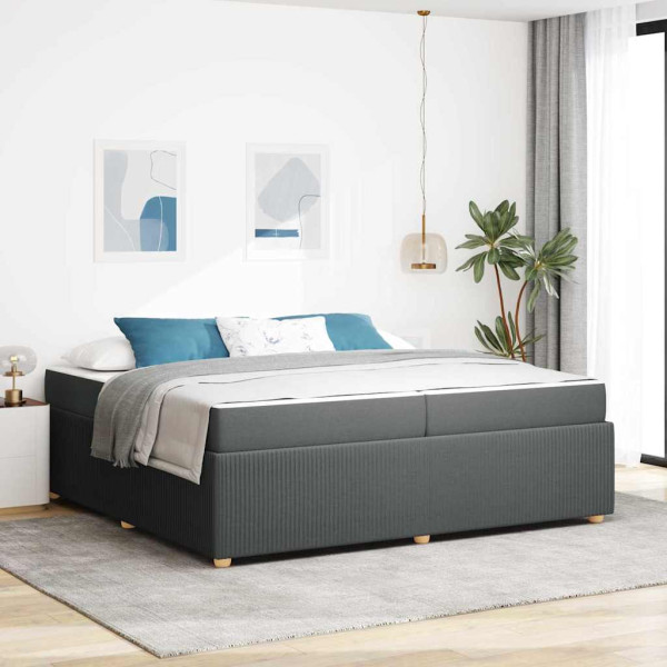 Estructura de cama Otro Gris oscuro 200 x 200 cm tela D