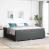 Estructura de cama Otro Gris oscuro 200 x 200 cm tela 1