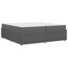 Estrutura da Cama Outros Cinzento escuro 200 x 200 cm tecido 2