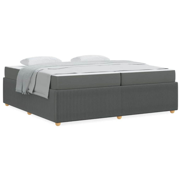Estructura de cama Otro Gris oscuro 200 x 200 cm tela M 4