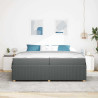 Estructura de cama Otro Gris oscuro 200 x 200 cm tela 5