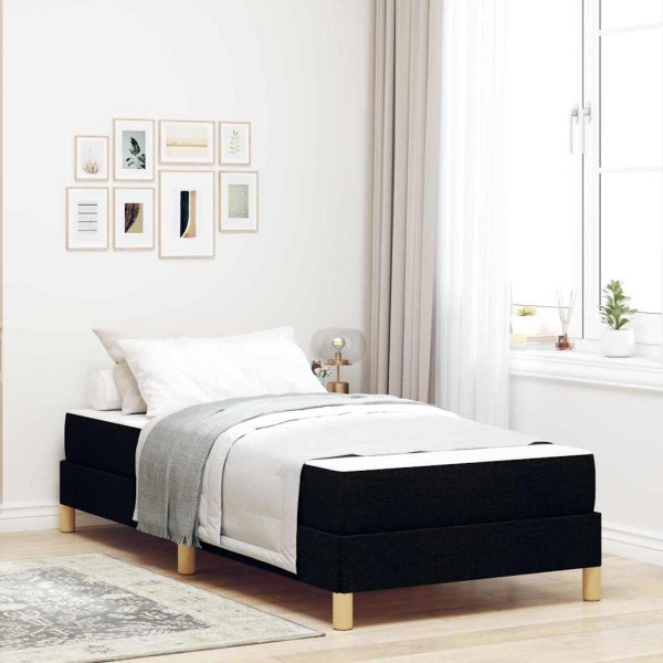 Cama tipo Box Spring Negro. Marrón 90 x 190 cm D