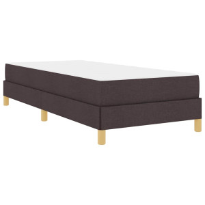 Cama Box Castanho 90 x 200 cm Tecido. Madeira de Engenharia H