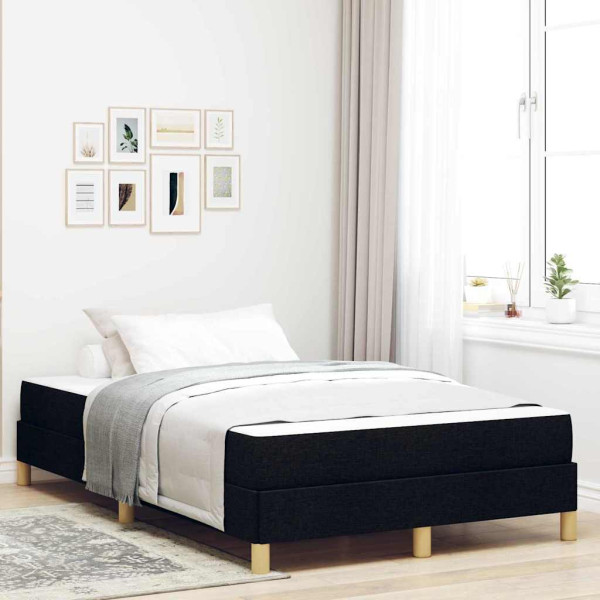 Cama tipo Box Spring Negro. Marrón 120 x 190 cm D