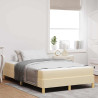 Cama tipo Box Spring Crema. Marrón 120 x 200 cm 1