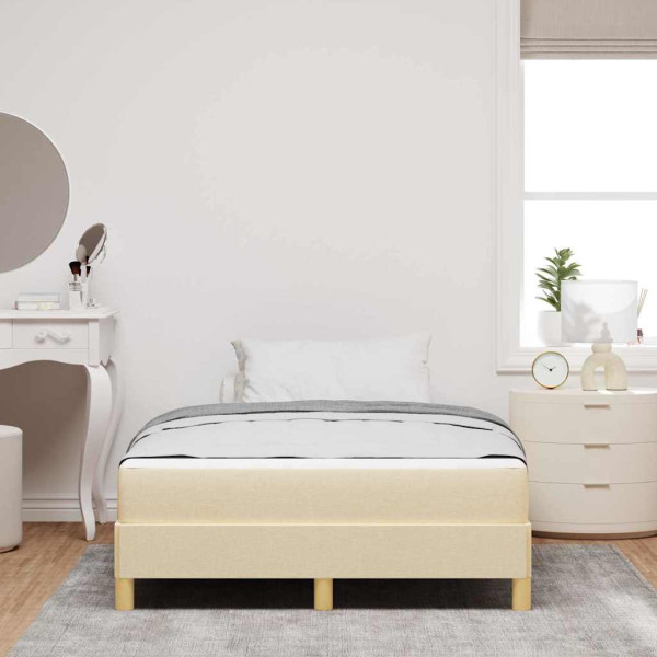Cama tipo Box Spring Crema. Marrón 120 x 200 cm M 5