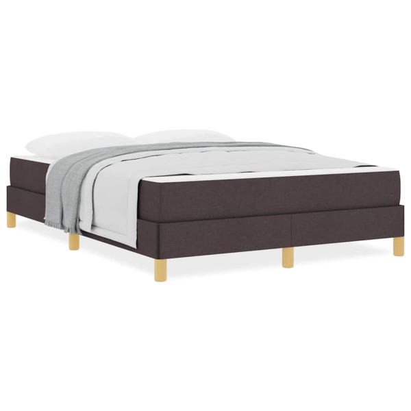 Cama Box Castanho 160 x 200 cm Tecido. Madeira de Engenharia M 4