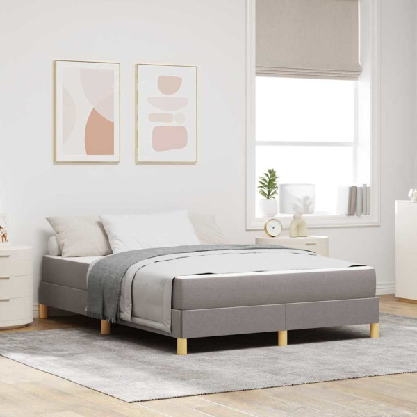Cama tipo Box Spring Taupe. Marrón 160 x 200 cm D