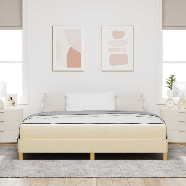 Cama tipo Box Spring Crema. Marrón 180 x 200 cm M 5